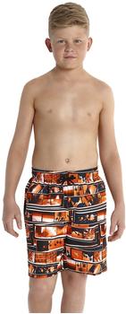 Speedo Jungen Freizeit-Watershorts mit Allover-Print Shanty Town navy/peel/fluo orange/white (807857A-688)