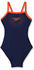 Speedo Gala LOGO Thinstrap Muscleback Badeanzug marineblau/orange
