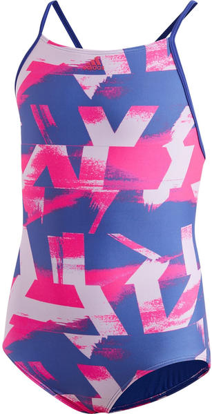 Adidas Allover Print Swimsuit (DQ3384) active blue/real magenta