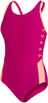Speedo Girls Boom Logo Splice Muscleback Swimsuit electric pink