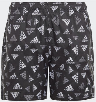 Adidas Logo Print CLX Badeshorts black/white (IC7694)