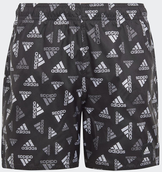 Adidas Logo Print CLX Badeshorts black/white (IC7694)