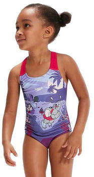 Speedo Learn To Swim Printed Racerback Swimsuit Months Mädchen (800314214805) lila