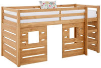 OTTO home Hochbett "Alpi" aus Kiefernholz, inklusive Leiter und Panel,