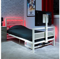 XRocker Gaming Einzelbett wei&szlig;/TV-Halterung/Metall