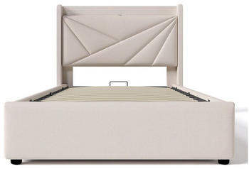Flieks Polsterbett mit USB Typ-C 90x200cm beige