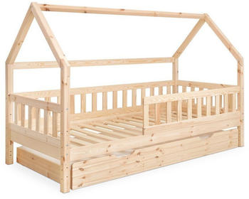 Ehrenkind Hausbett 90x200cm mit Bettkasten (HBT-BK-K2-200X90-N)