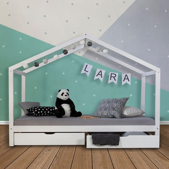 Homestyle4u Hausbett 90x200cm (1922)