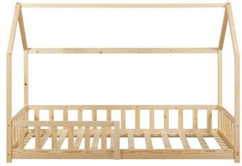 en.casa Hesel 90x200cm mit Matratze braun