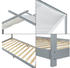 en.casa Brome 90x200cm mit Matratze grau