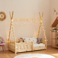 Kinderbett Helsingborg 70x140 cm Holzfarben [en.casa]