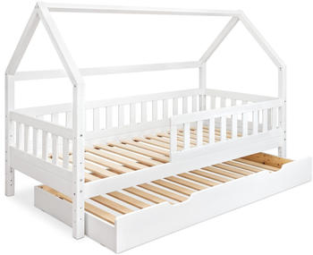Ehrenkind Hausbett 90x200cm mit Bettkasten (HBT-BK-K2-200X90-W)