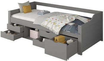 Home Deluxe Cosmos 90x200cm mit Schubladen und Matratze grau