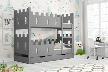 thematys Schloss 75x160cm mit Matratzen grau thematys Schloss 75x160cm mit Matratzen grau