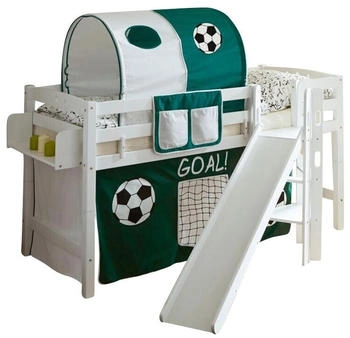 Ticaa Podestbett mit Rutsche Tino Buche Weiß - Goal 90 x 200 cm (900634) Ticaa Podestbett mit Rutsche Tino Buche Weiß - Goal 90 x 200 cm (900634)