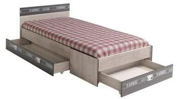 Parisot Fabric 90x200cm mit 3 Schubladen esche-grau