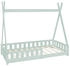 ML-Design Tipi Kinderbett 80x160 cm Grün mit Rausfallschutz und Lattenrost