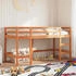 vidaXL Kinderhochbett mit Leiter Wachsbraun Massivholz Kiefer (852397)