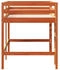 vidaXL Kinderhochbett mit Leiter Wachsbraun Massivholz Kiefer (852397)