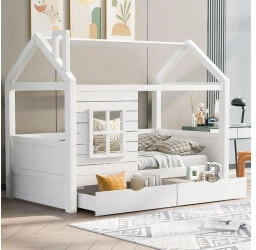 Stilvora Kinderbett 90x200 weiß
