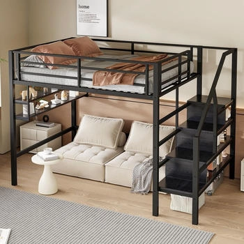 Flieks Etagenbett 140x200cm schwarz