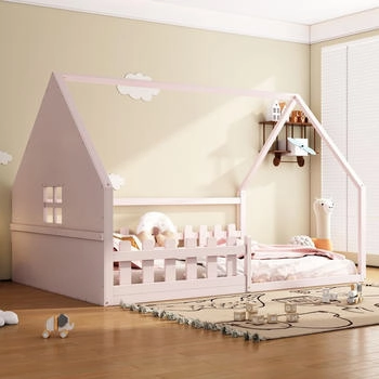 Flieks Hausbett 140x200cm Rosa