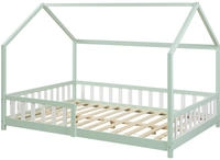 Hausbett Hesel mit Rausfallschutz 120x200cm Mintgr&uuml;n [en.casa]