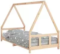 vidaXL Kinderbett 90x200 cm Massivholz Kiefer