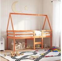 vidaXL Dach f&uuml;r Kinderbett Wachsbraun 209x85,5x88 cm Massivholz Kiefer