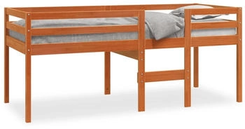 vidaXL Hochbett Wachsbraun 80x200 cm Massivholz Kiefer (844482)