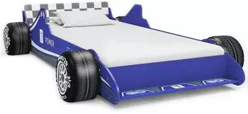 vidaXL Kinderbett im Rennwagen-Design 90 x 200 cm Blau (245661)