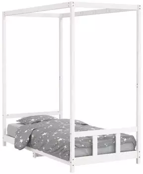 vidaXL Kinderbett Weiß 90x190 cm Massivholz Kiefer (834517)