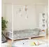 vidaXL Kinderbett Weiß 90x190 cm Massivholz Kiefer (834517)