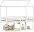 vidaXL Hochbett mit Dach Weiß 90x190 cm Massivholz Kiefer (3282139)