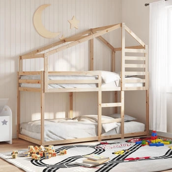 vidaXL Etagenbett ohne Matratze 90x200 cm Massivholz Kiefer (3281961)