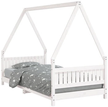 vidaXL Kinderbett Weiß 90x190 cm Massivholz Kiefer (834508)