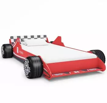 vidaXL Kinderbett im Rennwagen-Design 90 x 200 cm Rot (245660)