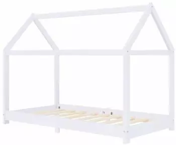 vidaXL Kinder-Bettgestell Wei&szlig; Massivholz Kiefer 80 x 160 cm (283350)