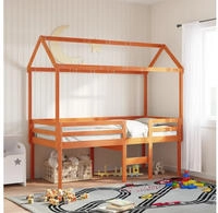 vidaXL Dach f&uuml;r Kinderbett Wachsbraun 217x95,5x159cm Massivholz Kiefer
