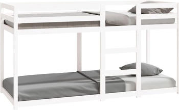 vidaXL Etagenbett Weiß 80x200 cm Massivholz Kiefer (821650)