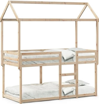 vidaXL Etagenbett ohne Matratze 90x200 cm Massivholz Kiefer (3282119)