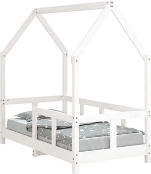 vidaXL Kinderbett Weiß 70x140 cm Massivholz Kiefer (835722)