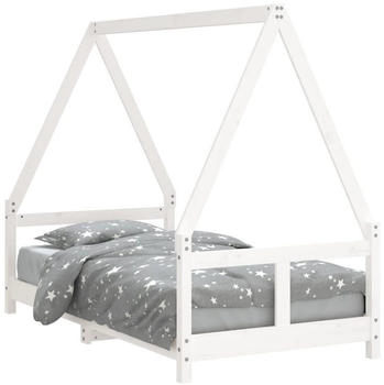 vidaXL Kinderbett Weiß 80x160 cm Massivholz Kiefer (834460)