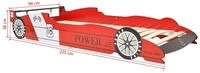 vidaXL Rennwagen-Bett 90x200 cm Rot