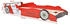 vidaXL Rennwagen-Bett 90x200 cm Rot (244464)