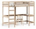 vidaXL Hochbett mit Schreibtisch 90x200 cm Massivholz Kiefer (842850)