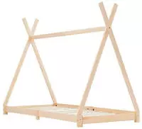 Kinder-bettgestell Massivholz Kiefer 70 X 140 Cm Vidaxl
