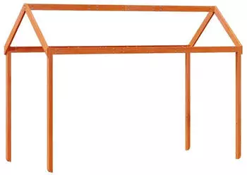 vidaXL Dach für Kinderbett Wachsbraun 207x95,5x159cm Massivholz Kiefer (846966)