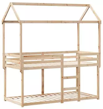 vidaXL Etagenbett ohne Matratze 90x190 cm Massivholz Kiefer (3282127)