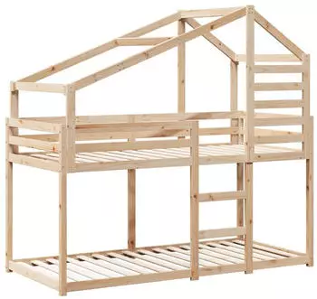 vidaXL Etagenbett ohne Matratze 90x190 cm Massivholz Kiefer (3281972)
